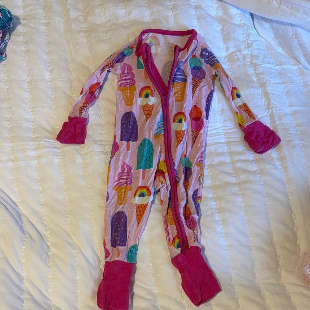 Ice Cream Print Kids One Piece Pajama